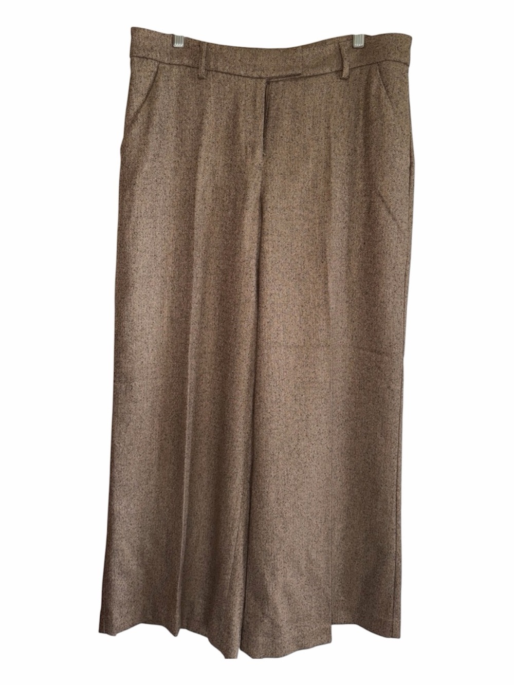 Express Wide Leg Pants in Brown Tweed